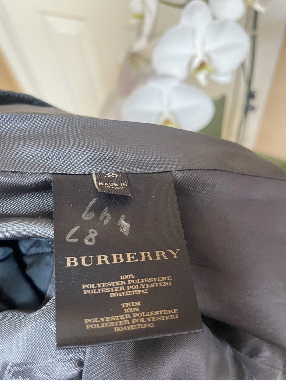 Burberry Quilted Cape Coat Jacket IT 38 Navy Blue Made In Italy Runway Piece - Picture 16 of 16